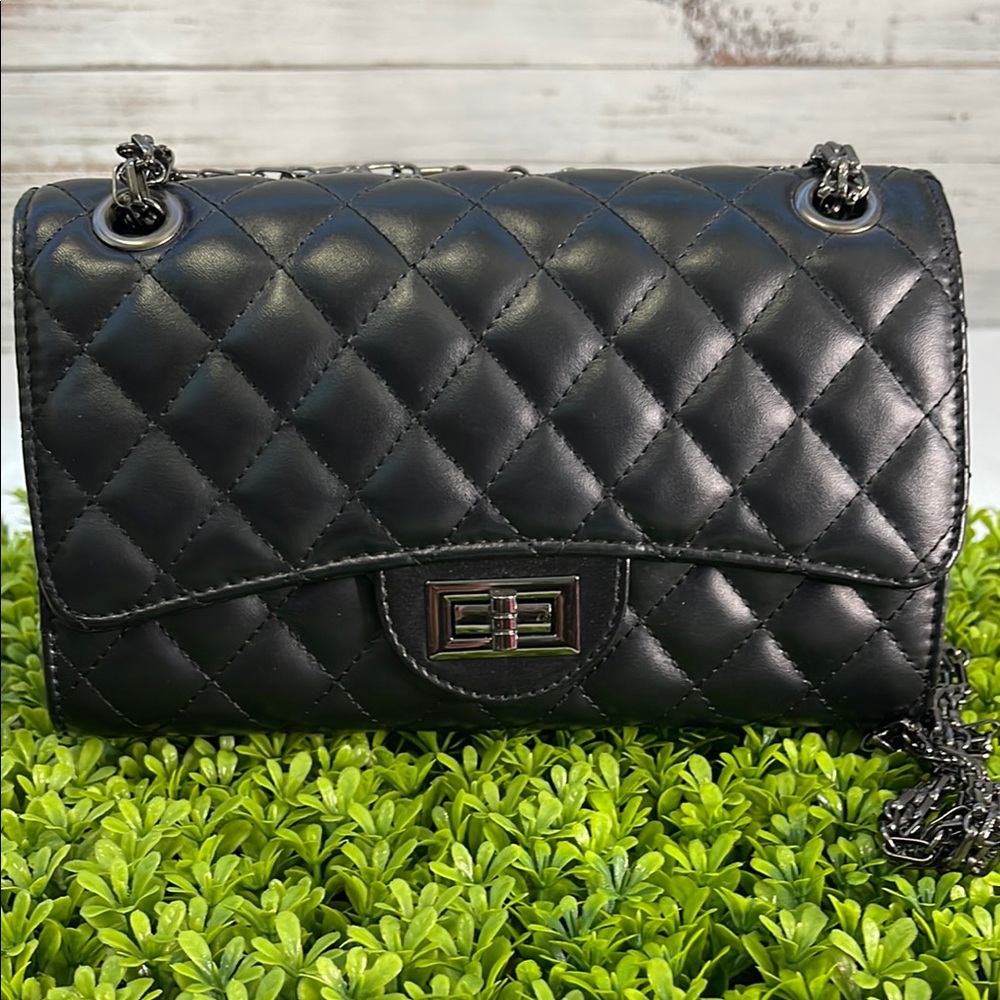 Black Quilted Shoulder Bag